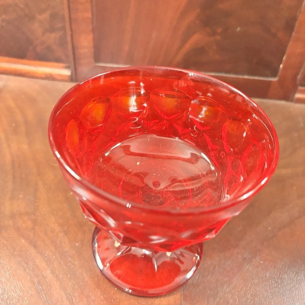 Noritake Ruby Red Perspective‎ Dessert Sherbet Glasses Set of 2 Vintage